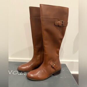 Brown Leather Knee-High Boots